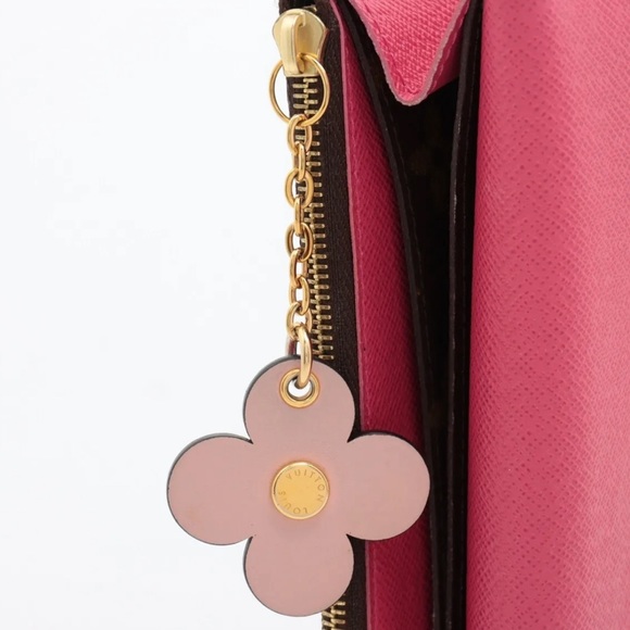 Louis Vuitton Monogram Bloom Flower Portefeuille Emilile Wallet Pink M64202 - Picture 9 of 12